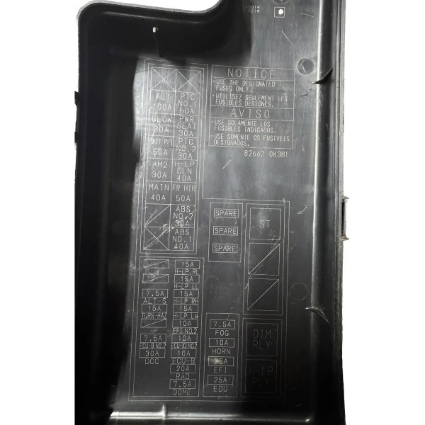 Tampa Caixa Fusível Toyota Hilux 2020 Original