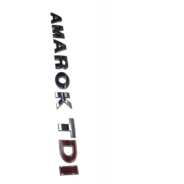 Kit Emblema Tampa Traseira Amarok 2013 Aut Prateado