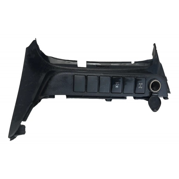 Moldura Tomada 12v Toyota Hilux 2016/2023 Preto