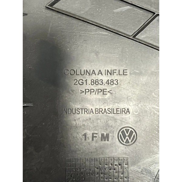 Acabamento Soleira Esquerda Polo Virtus 2018 A 2023 Preto