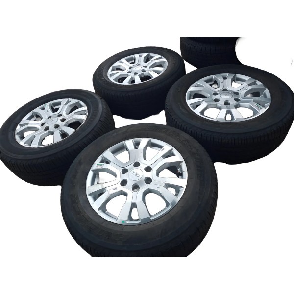 Jogo Roda C/ Pneu Ford Ranger Limited 2019/2020 265/60r18 Prateado