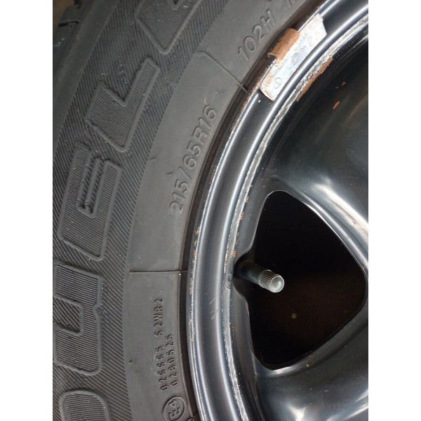Roda Avulsa  Estepe Aro 16 C/ Pneu Fiat Toro 2016/2020 Preto