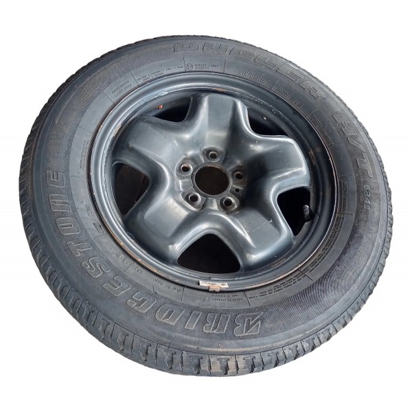 Roda Avulsa  Estepe Aro 16 C/ Pneu Fiat Toro 2016/2020 Preto
