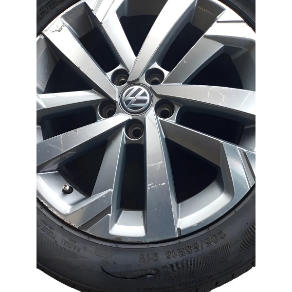 Roda Avulsa Sem Pneu Aro16 Vw Virtus 2020/2021 Original Cinza