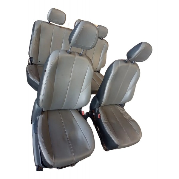 Jogo De Bancos Couro S10 2018/2021 Eletrico Original Cinza