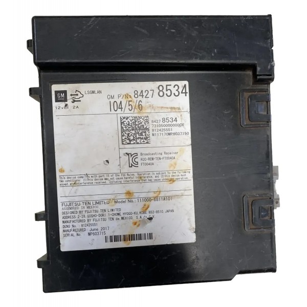 Modulo Central Radio S10 2017 84278534