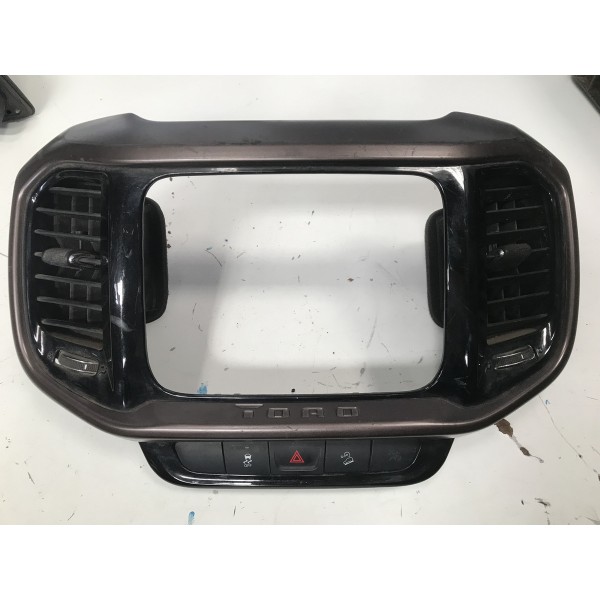 Moldura Multimidia 9 Polegadas Fiat Toro 16 A 19 Black Piano