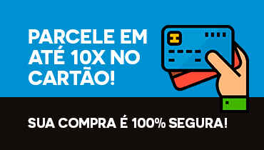 Parcele suas compras em 12x no cartão - sua compra é 100% segura